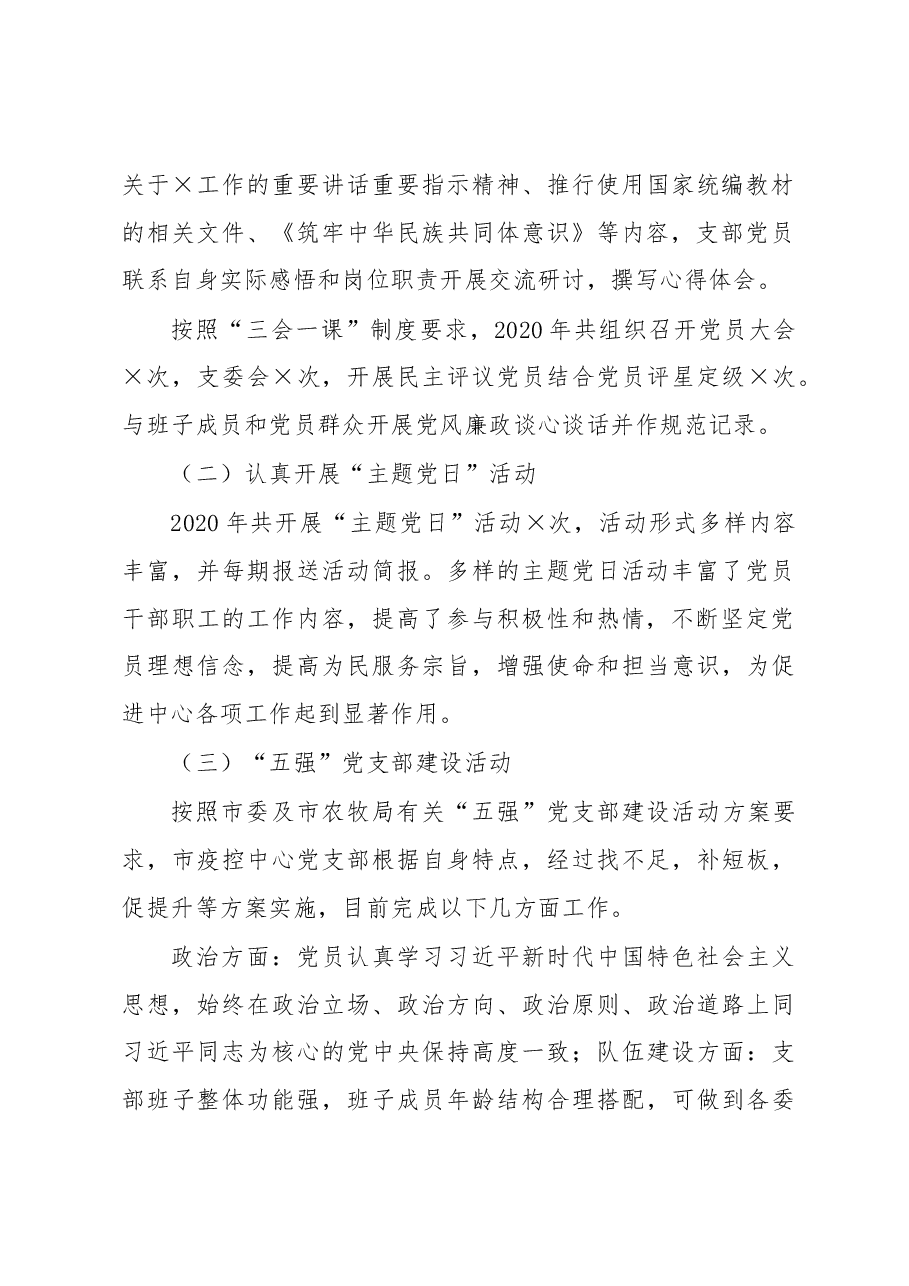市疫控中心党支部书记2020年度抓党建工作述职报告.docx,第2页预览
