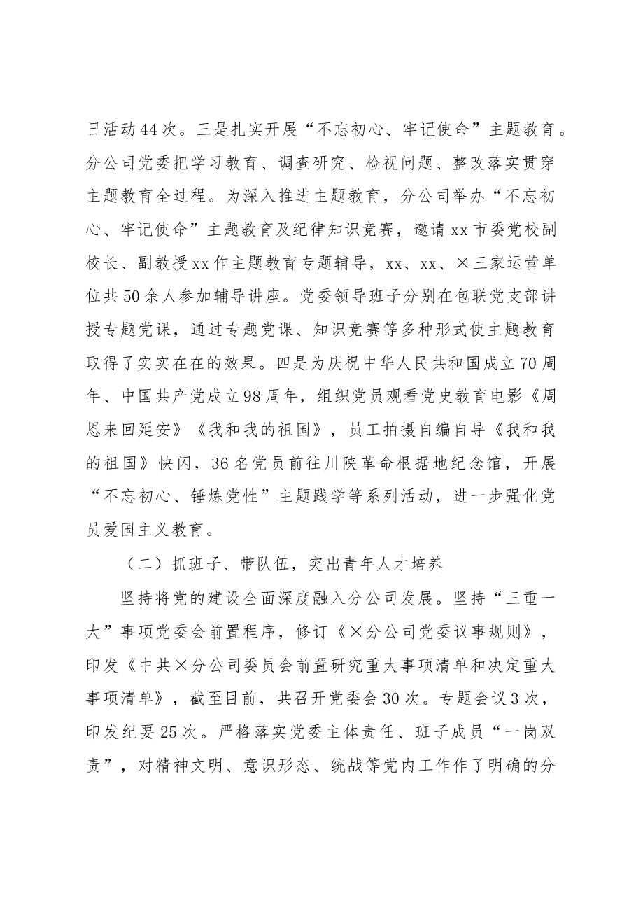 (原创)2019年度党委书记抓党建工作述职报告.docx,第2页预览