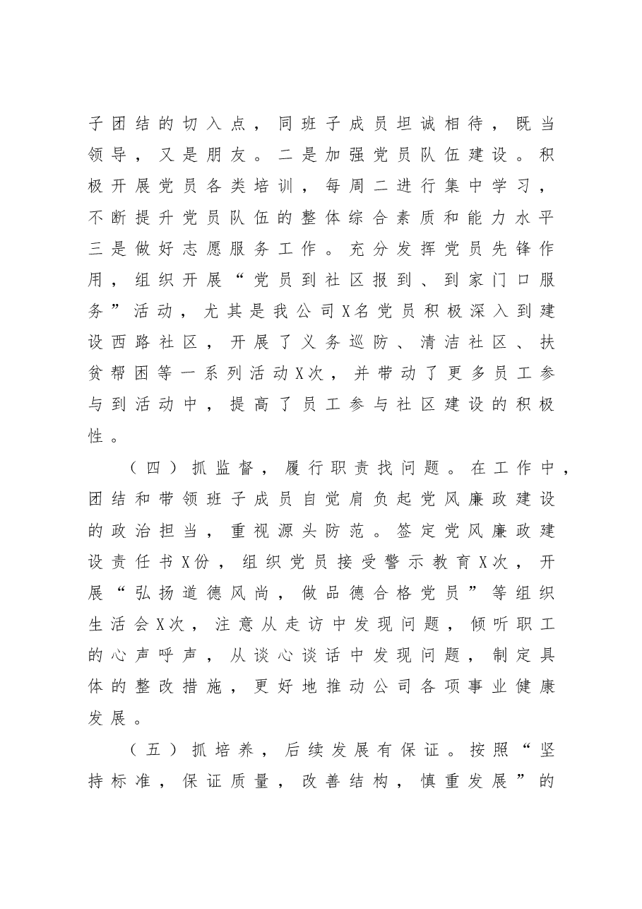 公司党支部书记抓基层党建工作述职报告.docx,第3页预览