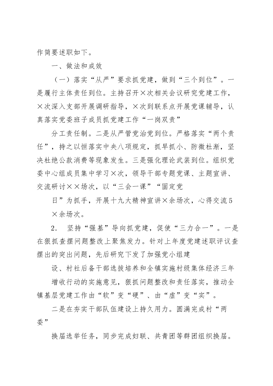 (16篇)经典党建工作述职报告材料范文赏析.docx,第2页预览