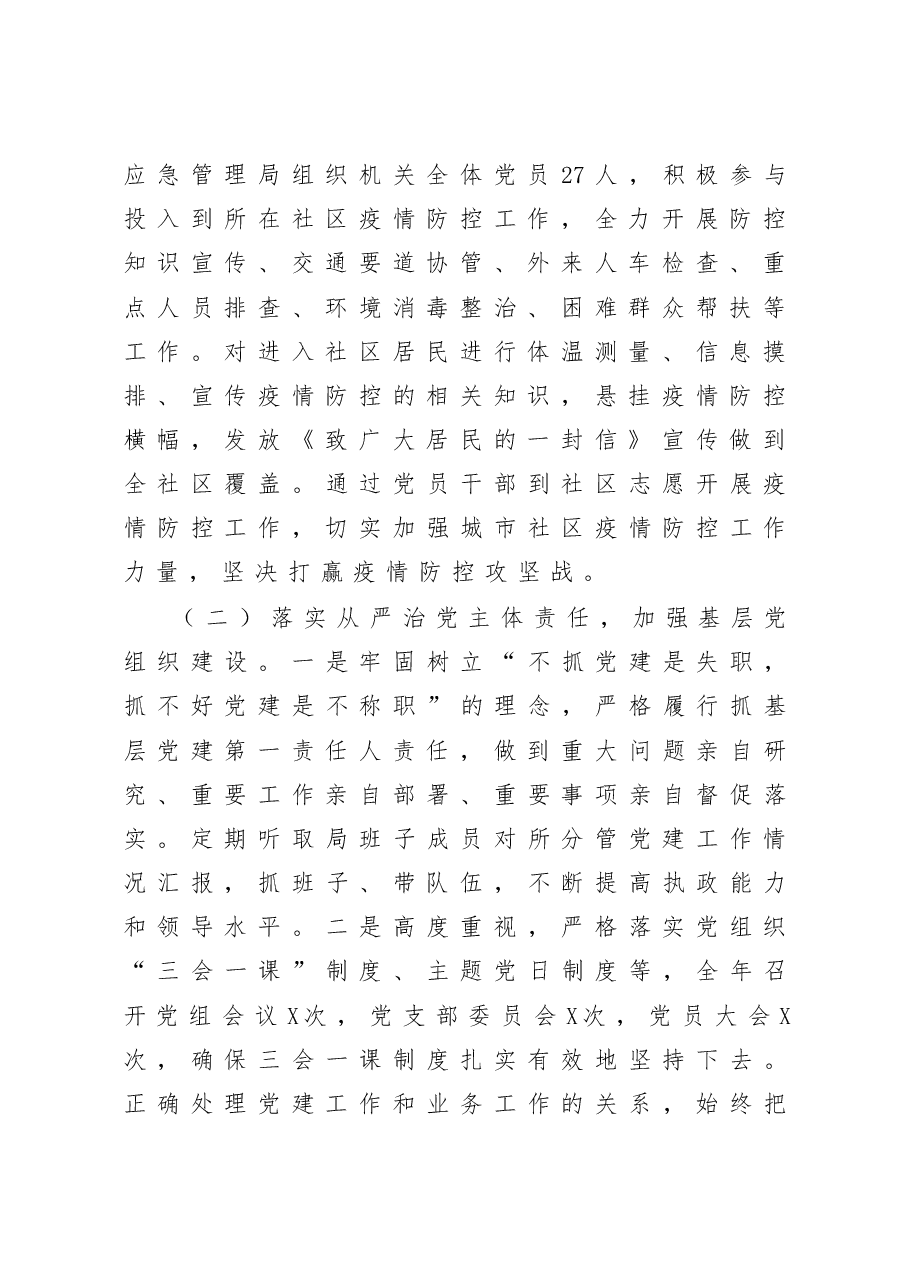 应急管理局党组织书记抓基层党建工作述职报告.docx,第2页预览