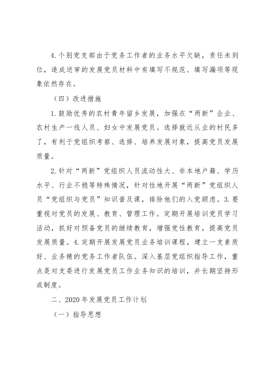 2019年发展党员工作总结及2020年发展党员工作计划.docx,第4页预览