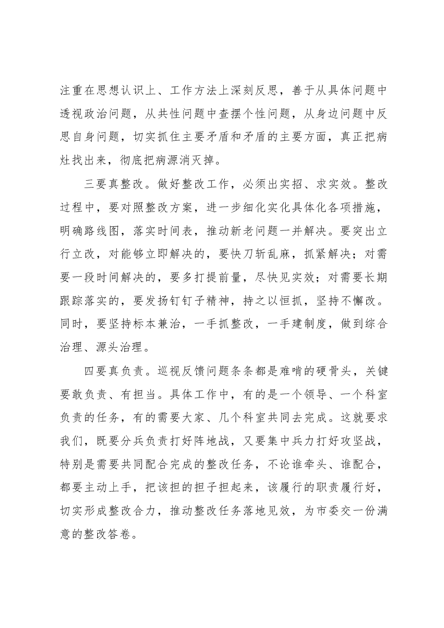 在局党组班子巡视整改专题民主生活会上的总结讲话.docx,第2页预览