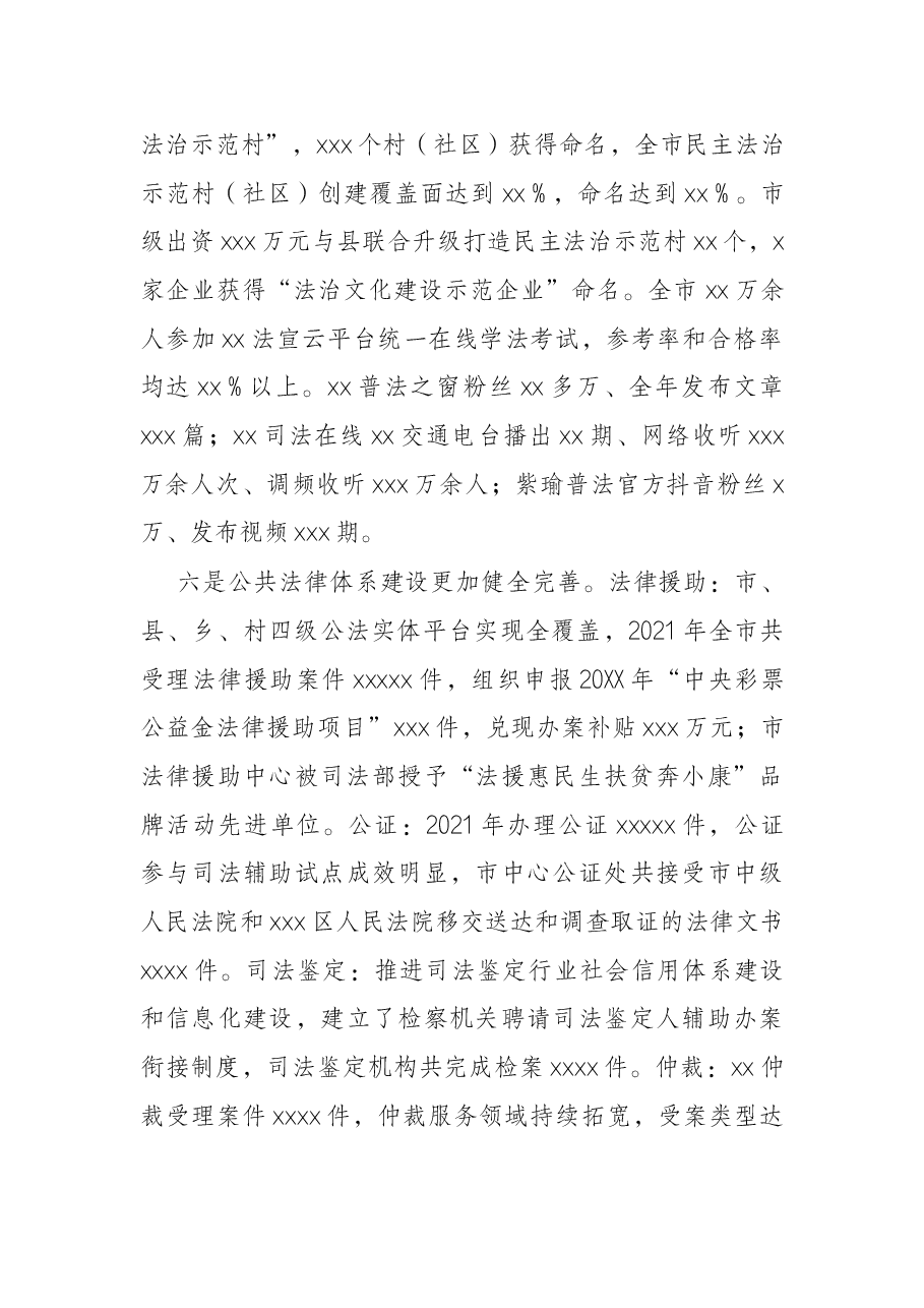 市司法局2021年法治政府建设工作报告.docx,第4页预览
