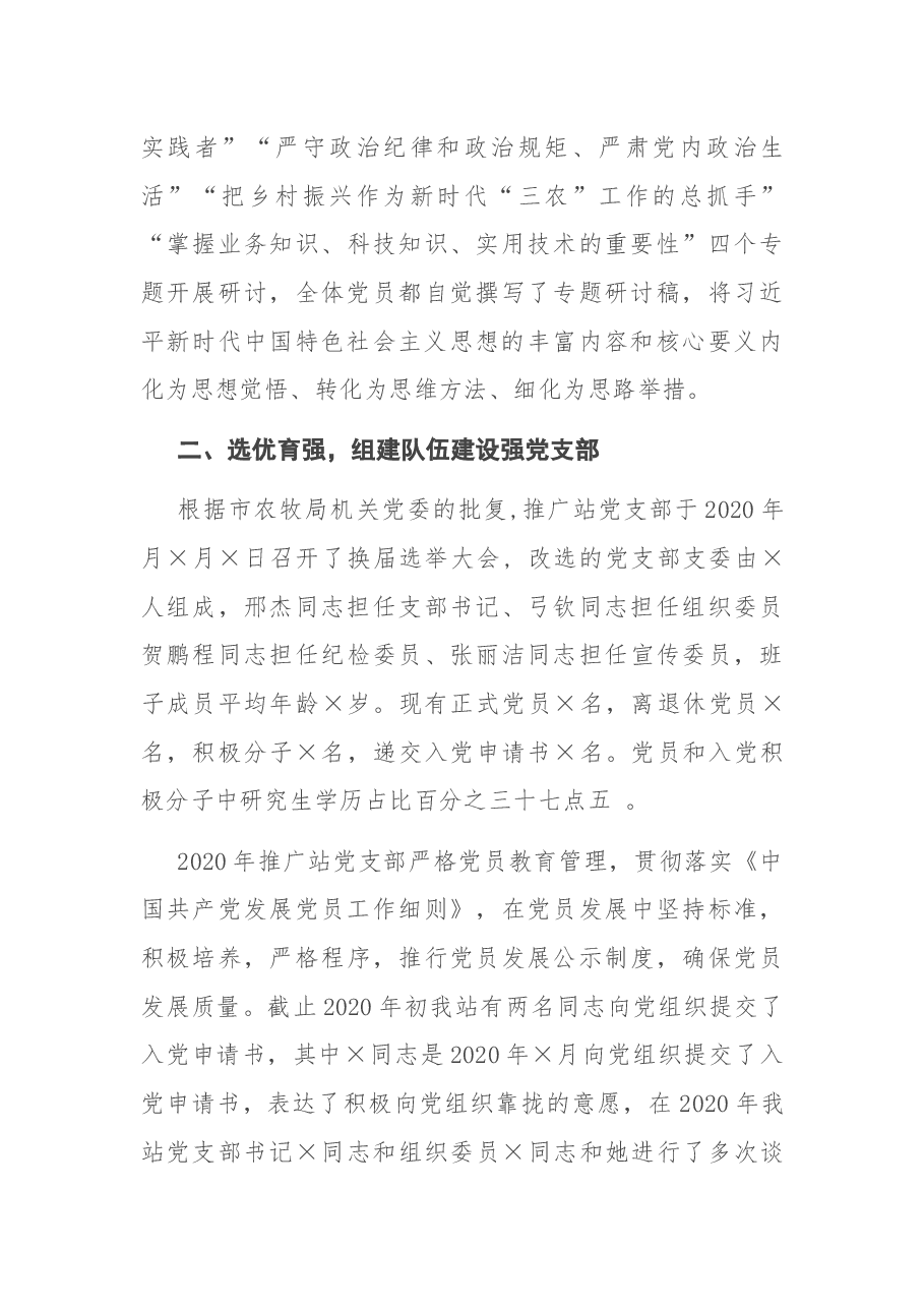 X市先进党支部创评工作报告.docx,第3页预览