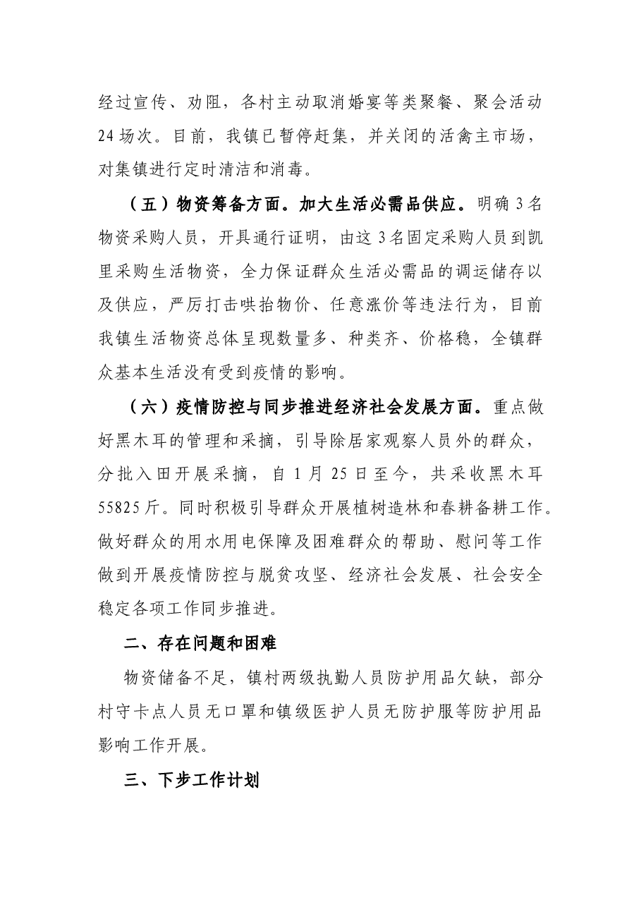 乡镇关于疫情防控工作自查情况报告.docx,第3页预览