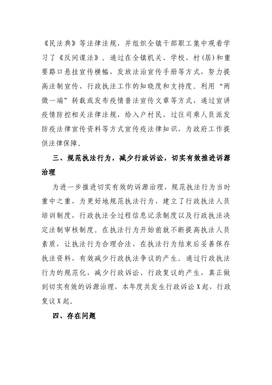 行政执法X年报告(镇乡).docx,第2页预览