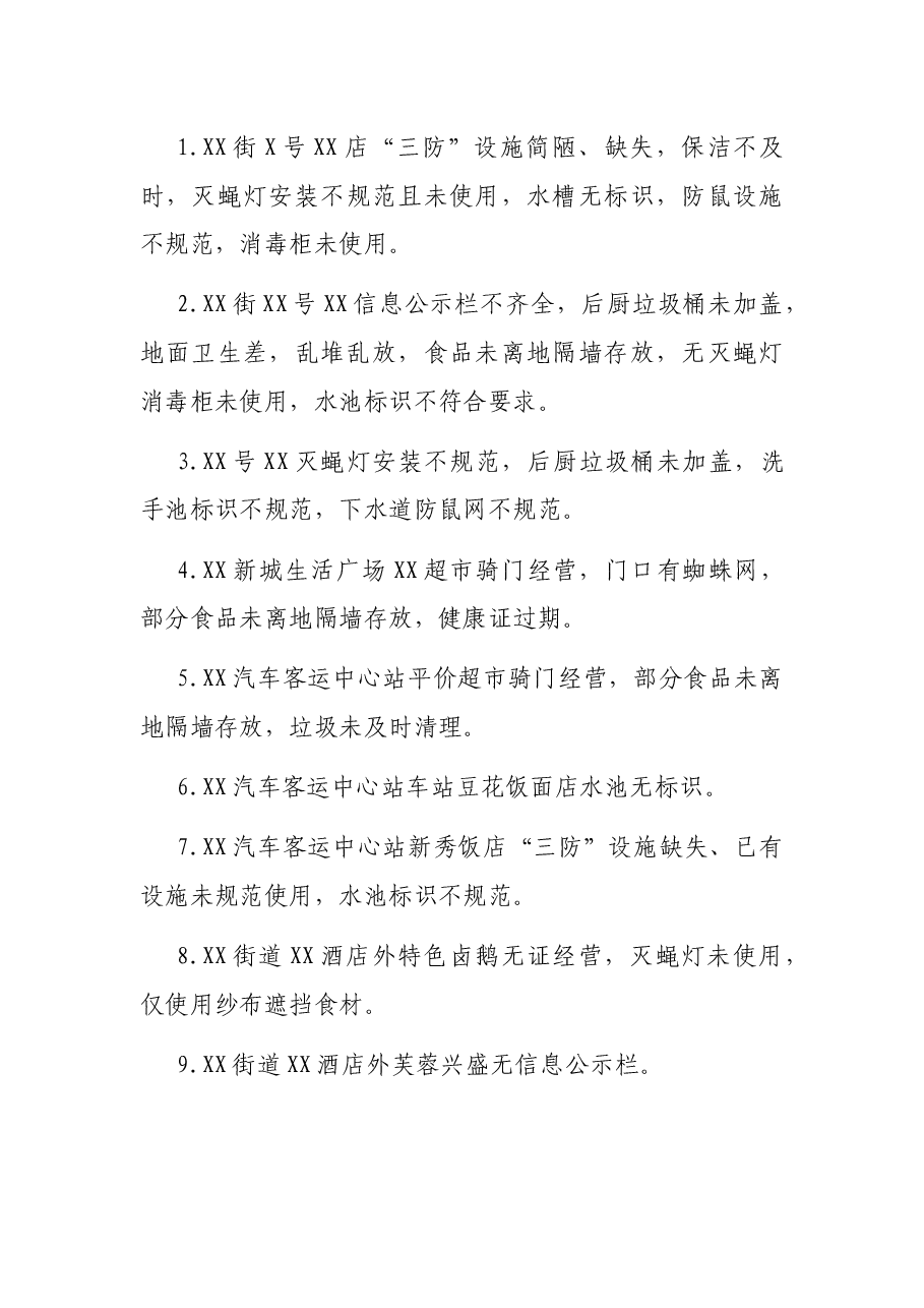 创建国家卫生城市暗访报告.docx,第4页预览