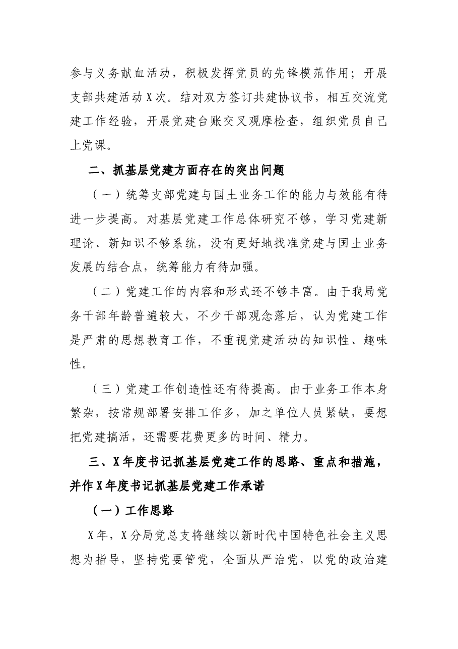 国土资源和规划分局党总支书记抓基层党建工作述职报告.docx,第3页预览