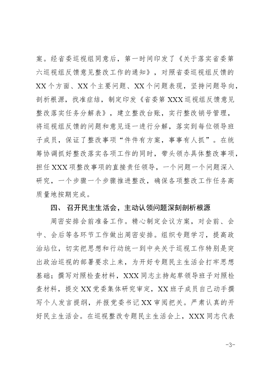 关于党委书记组织落实巡视整改“第一责任人”的情况报告.docx,第3页预览