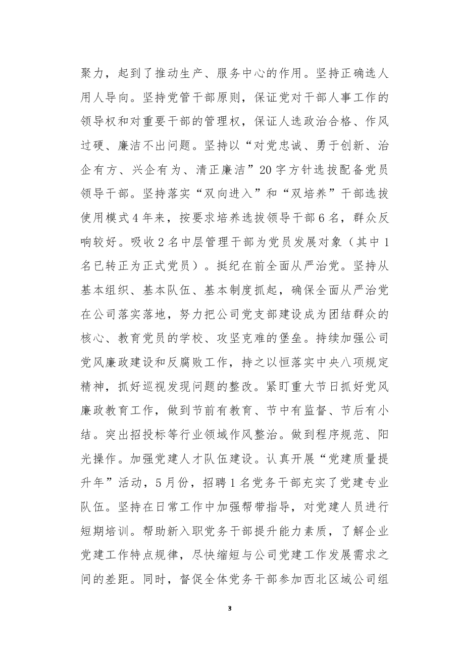 国有企业党建工作会议精神贯彻落实情况“回头看”自查情况报告.docx,第3页预览