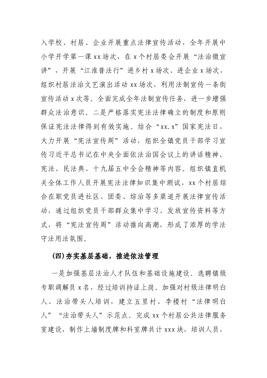 20XX年度法治政府建设工作报告（镇乡）.docx，第3页预览
