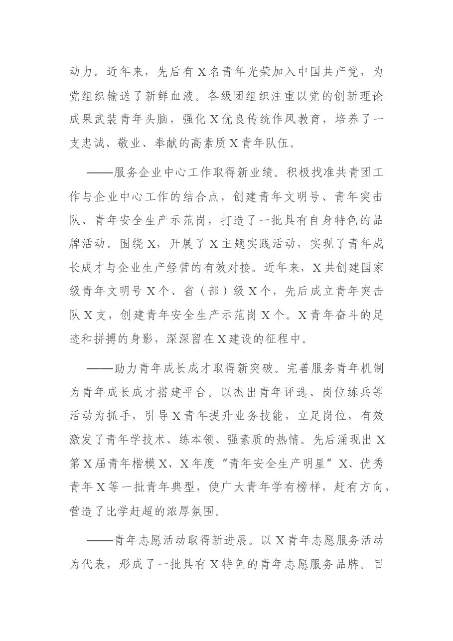 在共青团X第二次代表大会上的工作报告.docx,第2页预览