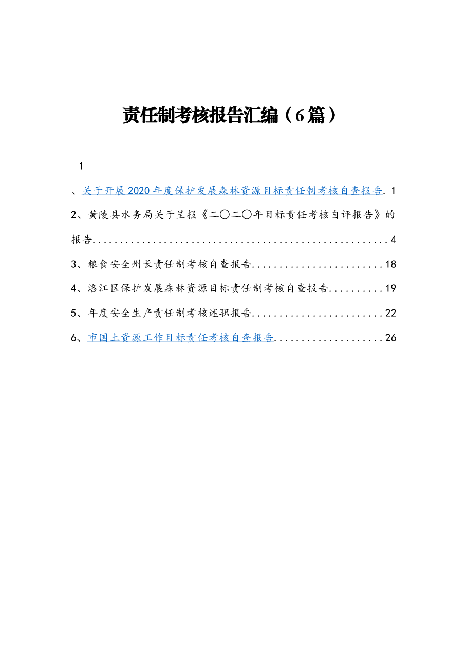 (6篇)责任制考核报告汇编.docx,第1页预览
