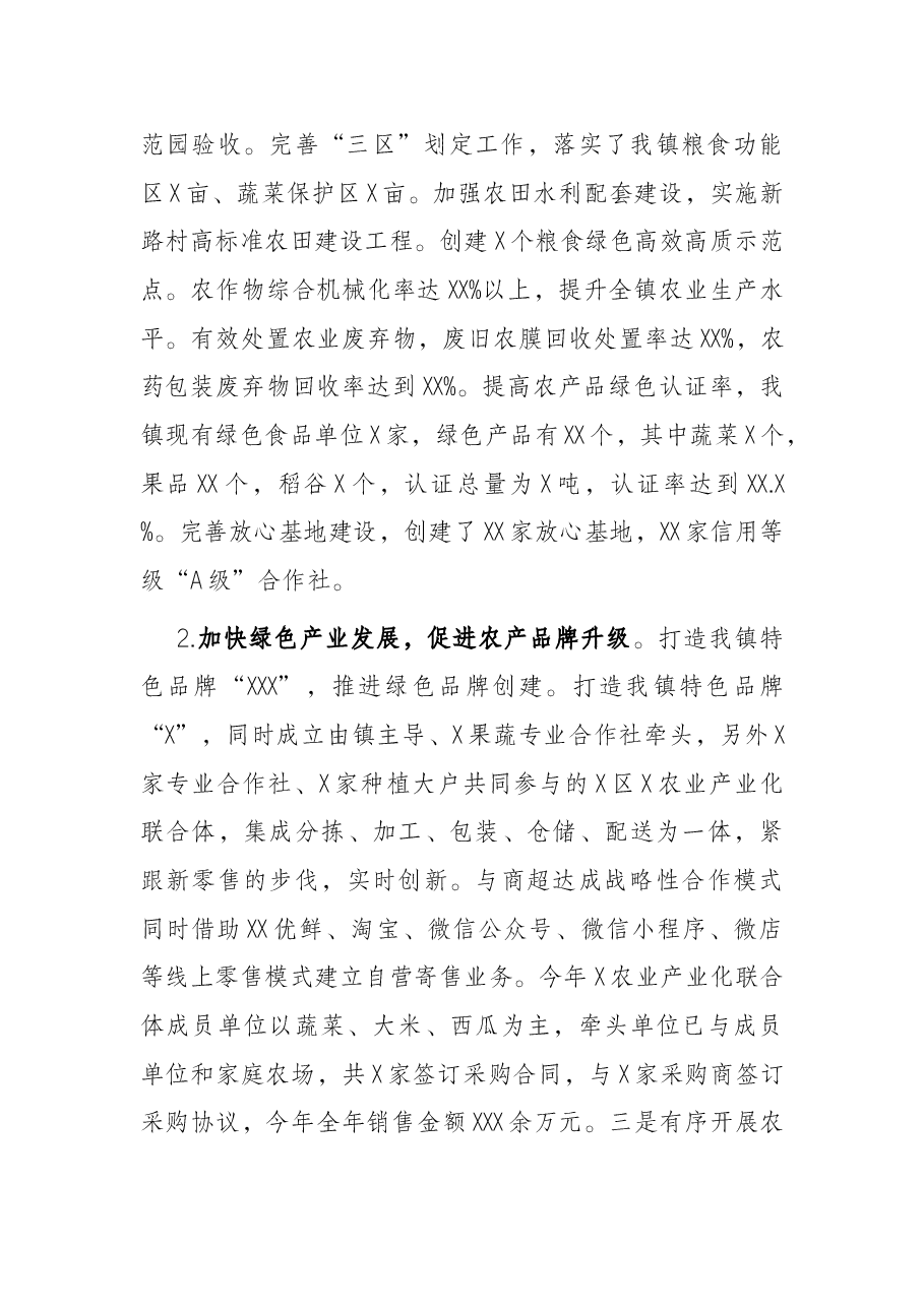 X镇实施乡村振兴战略情况的报告.docx,第2页预览