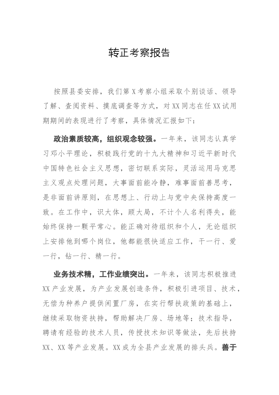 转正考察报告.docx,第1页预览