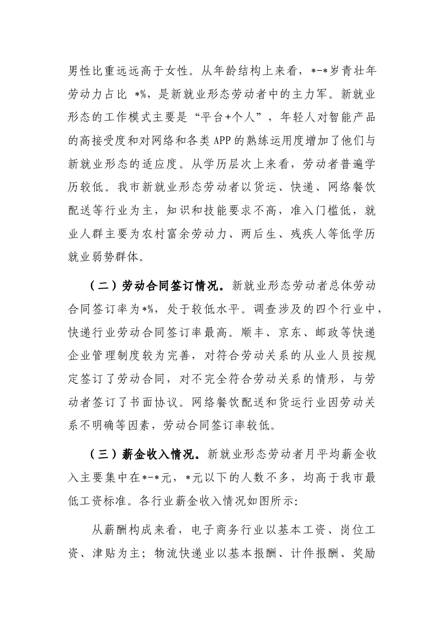 市新就业形态劳动者权益保障情况调查报告.docx,第2页预览
