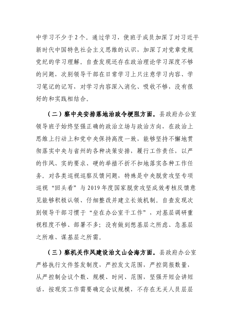 开展“四察四治”专项行动自查报告.docx,第2页预览