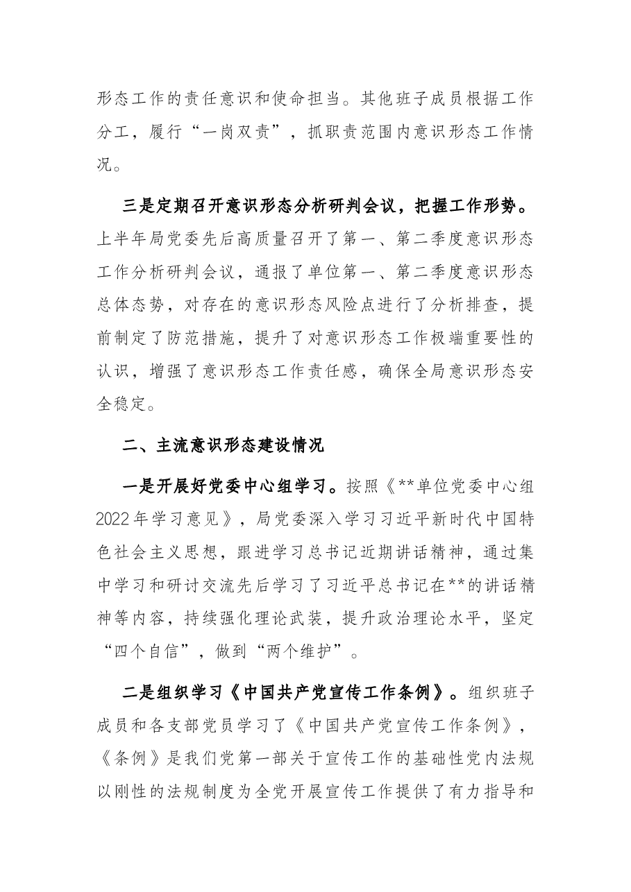 某单位意识形态工作开展情况自查报告.docx,第2页预览