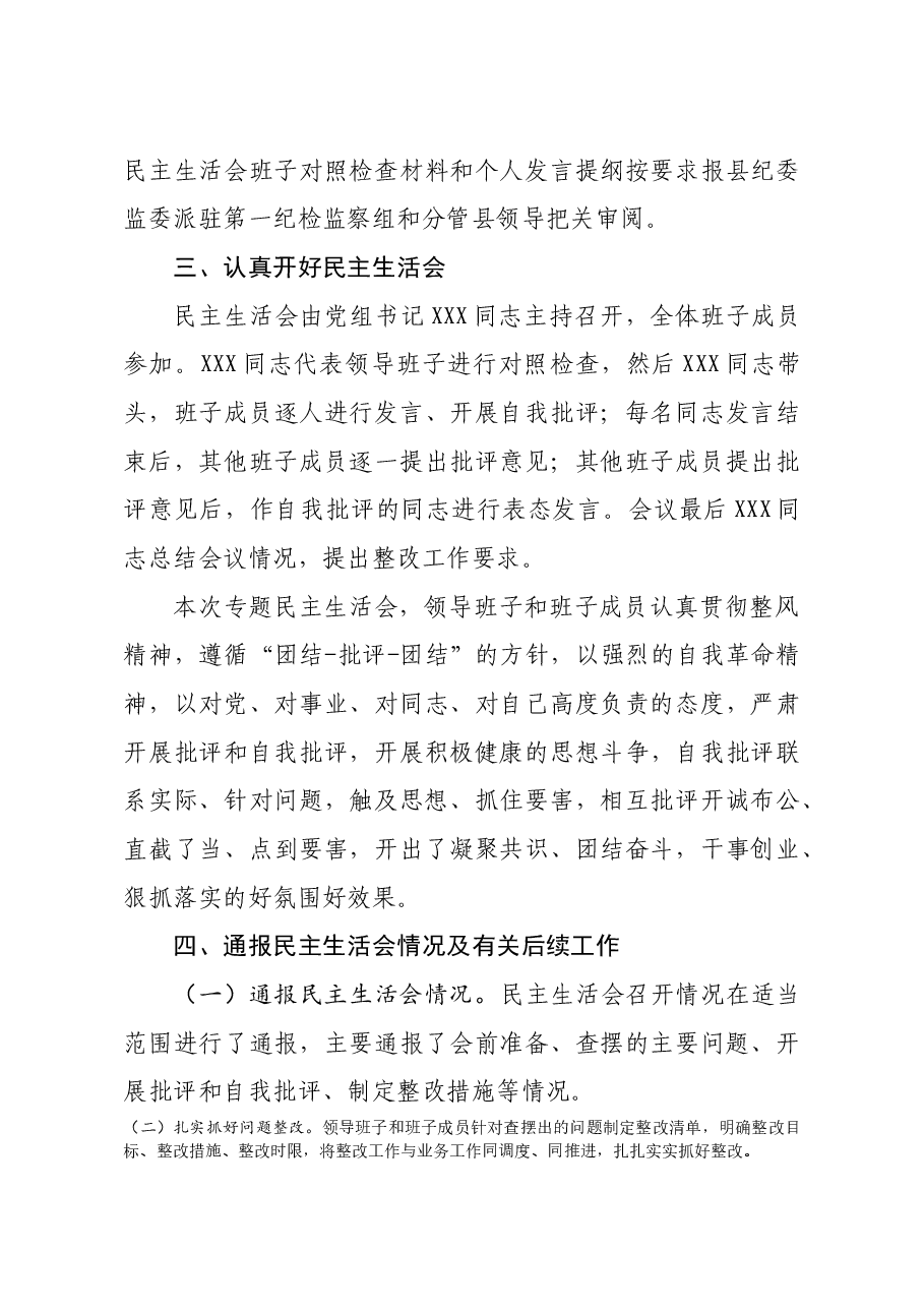 巡视整改专题民主生活会情况报告.docx,第3页预览