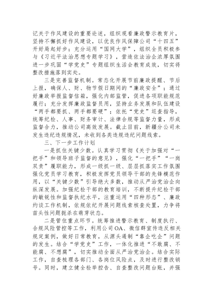 XXX公司“靠企吃企”监督情况报告.docx,第2页预览