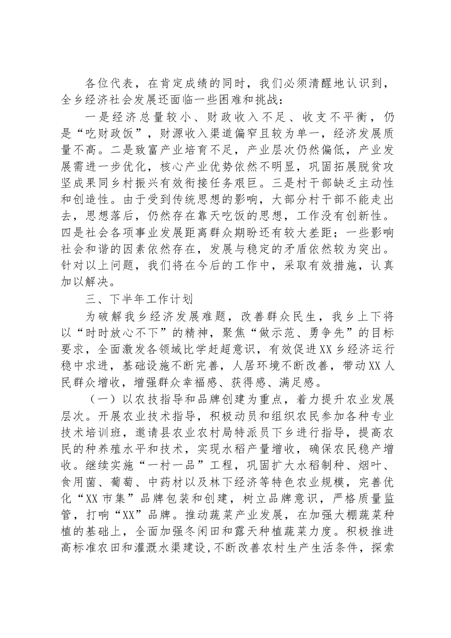 XX乡2022年政府工作报告(6).docx,第4页预览