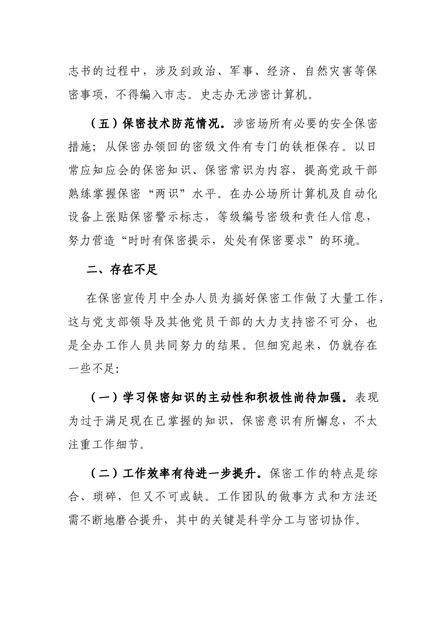 市史志办公室关于开展保密工作自查自情况报告.docx,第3页预览