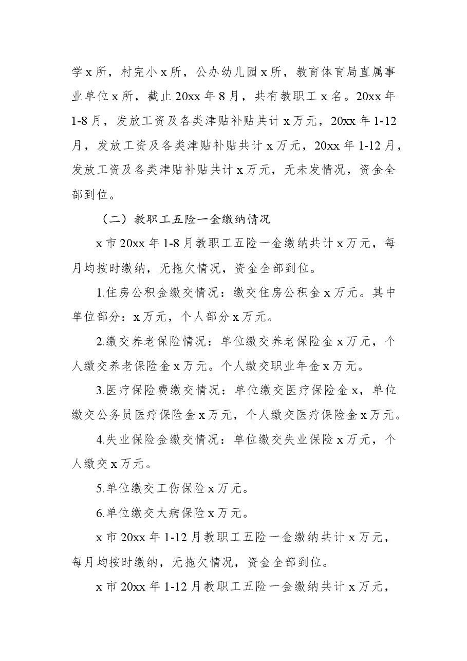 教师工资及津贴补贴发放情况自查报告.docx,第2页预览