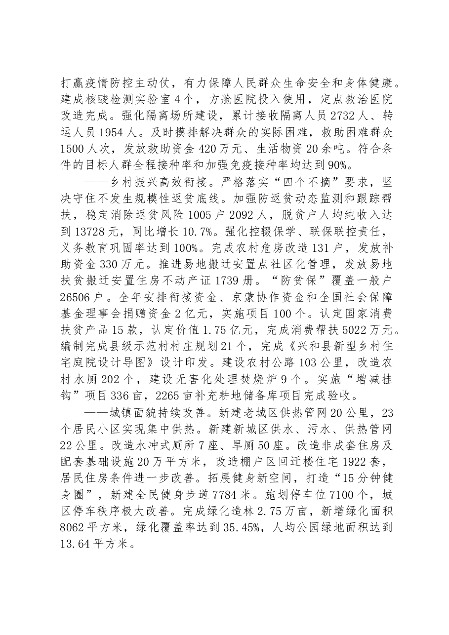 2023年兴和县政府工作报告.docx,第3页预览