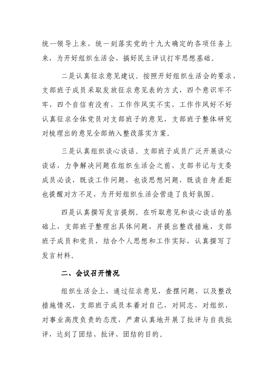 某县残联党支部组织生活会情况报告.docx,第2页预览