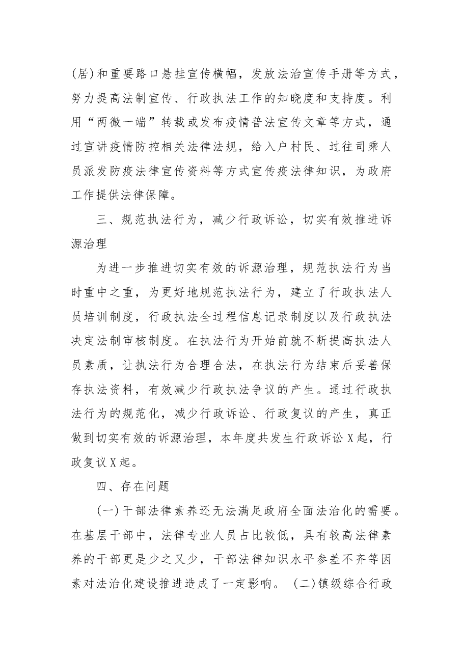 行政执法X年度工作报告(镇乡).docx,第2页预览