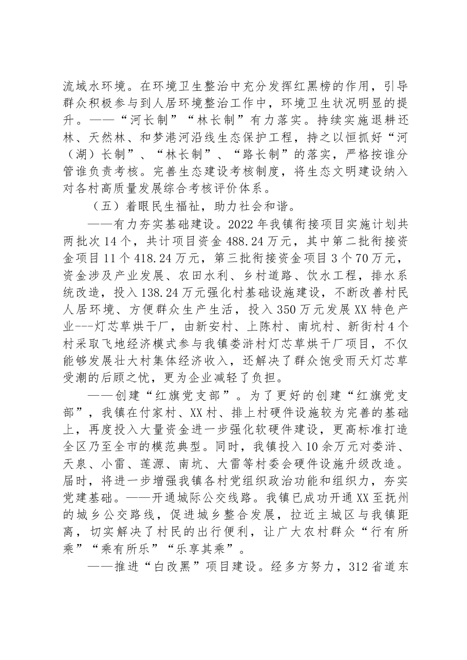 XX镇2022年政府工作报告(2).docx,第4页预览