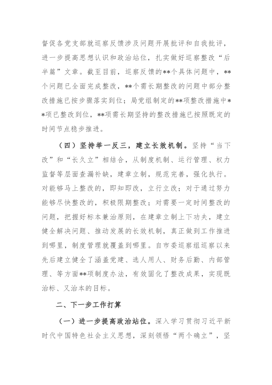局党组关于巡察反馈问题的整改报告.docx,第3页预览