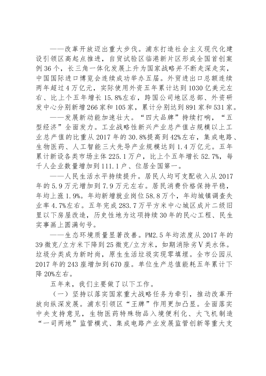 2023年上海市政府工作报告.docx,第2页预览
