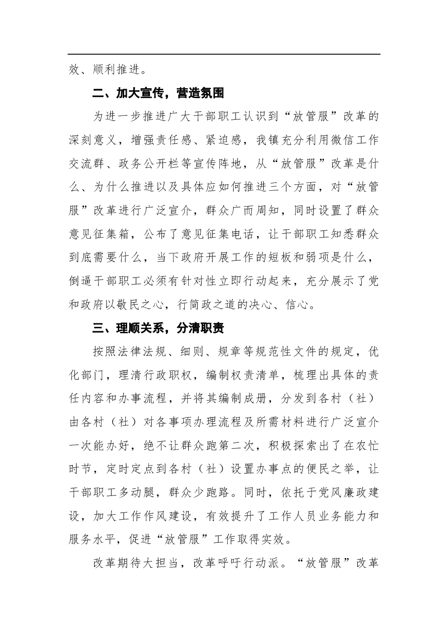 （2篇）放管服改革推进落实情况报告.docx，第2页预览