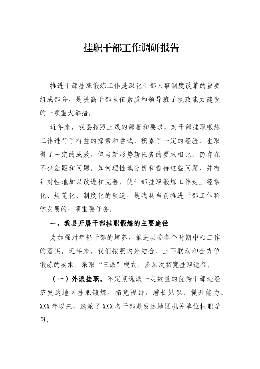 挂职干部工作调研报告.docx,第1页预览