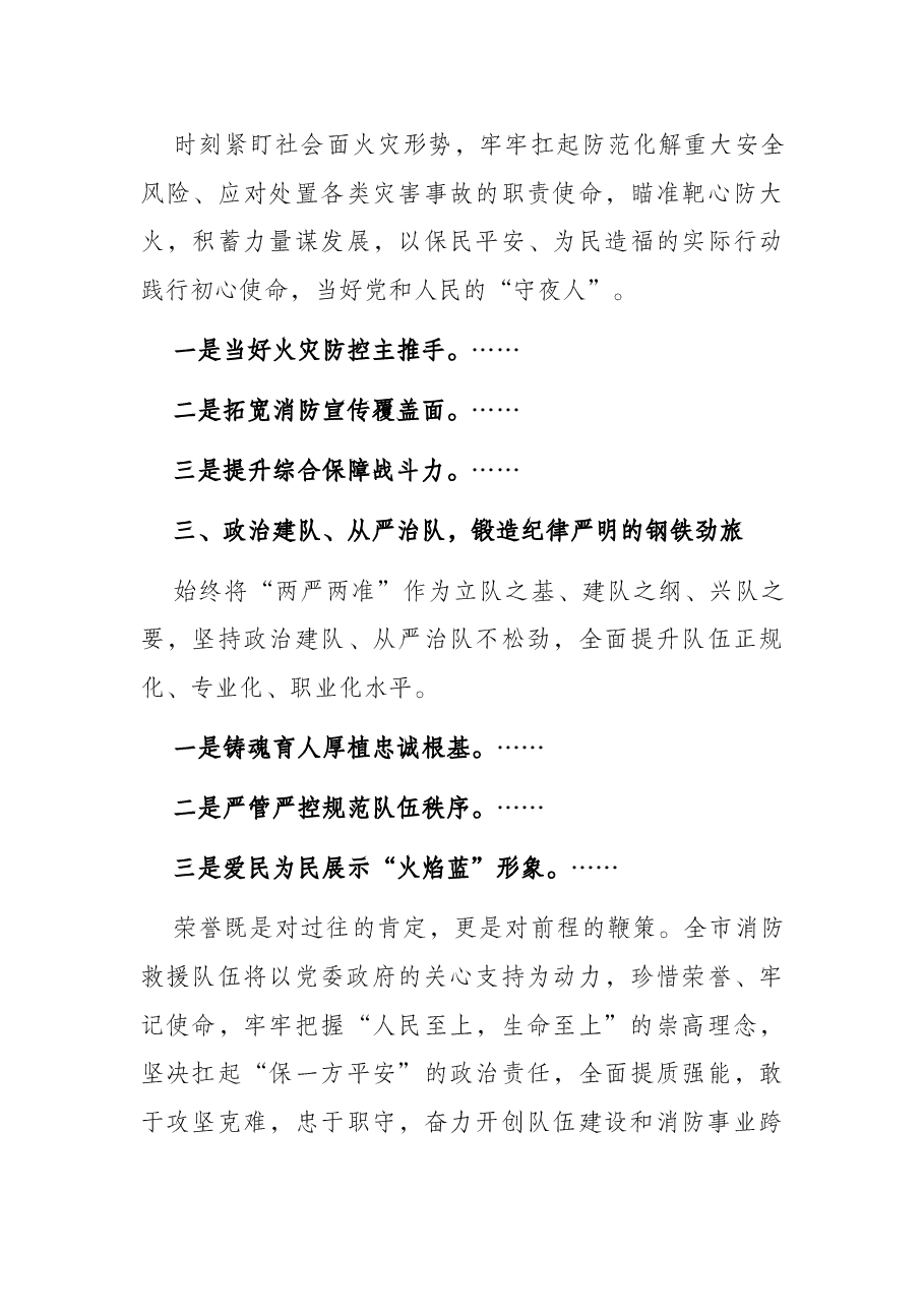 市消防救援支队典型经验汇报材料.docx,第3页预览