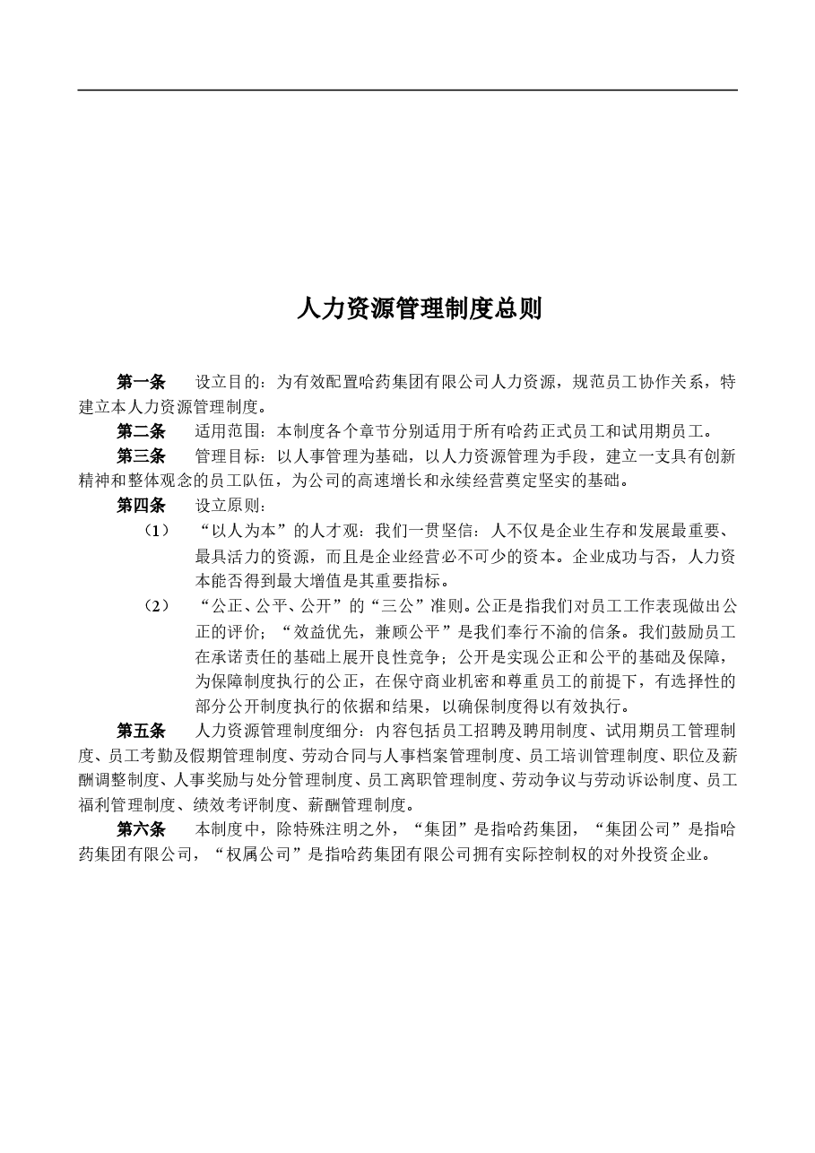 XX集团公司-人力资源管理制度.doc,第4页预览