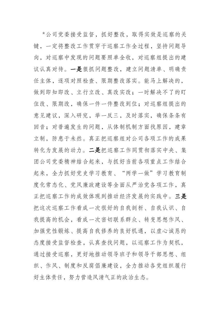 公司党委配合上级党委巡察工作有关情况汇报.docx,第3页预览