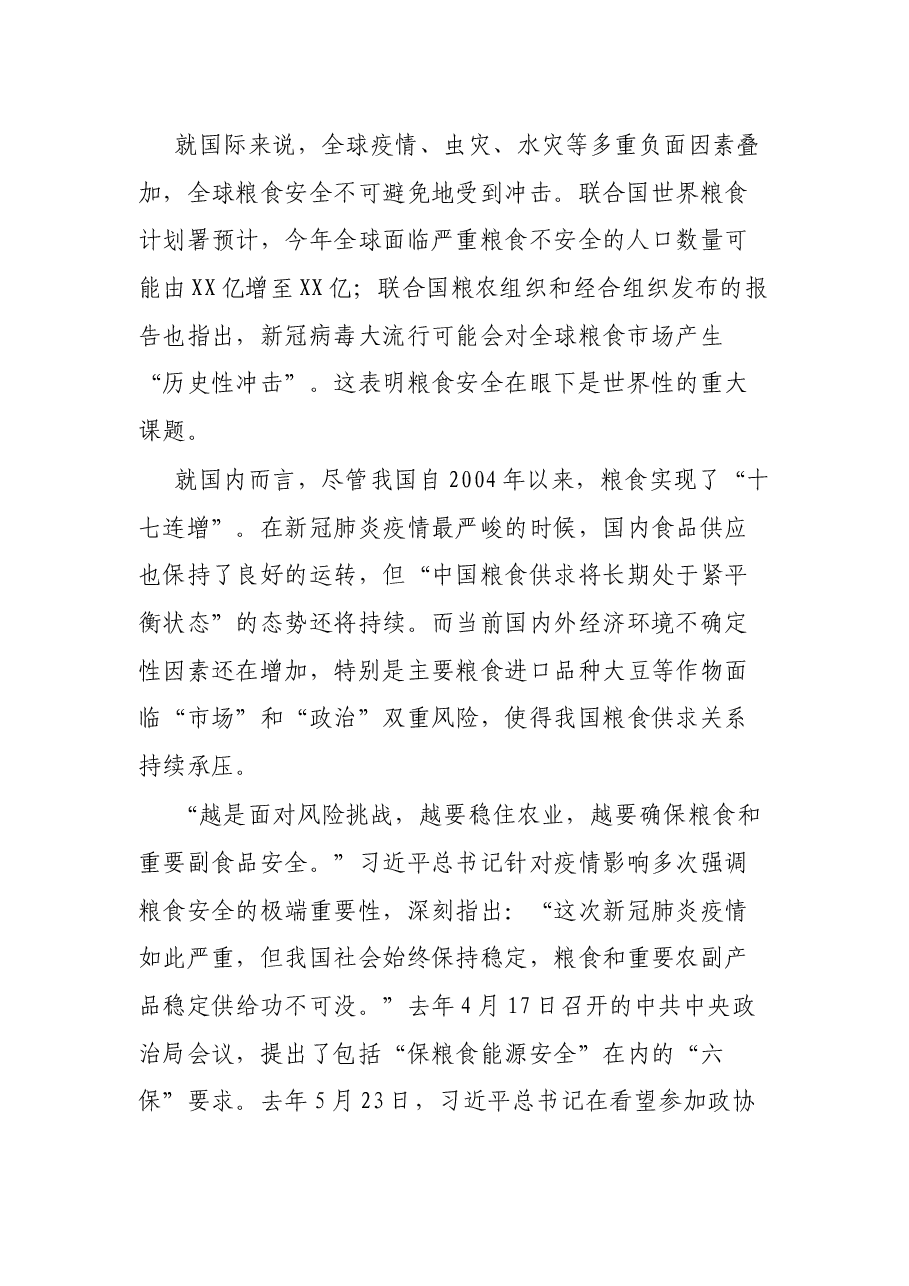 粮食安全调研报告.docx,第2页预览