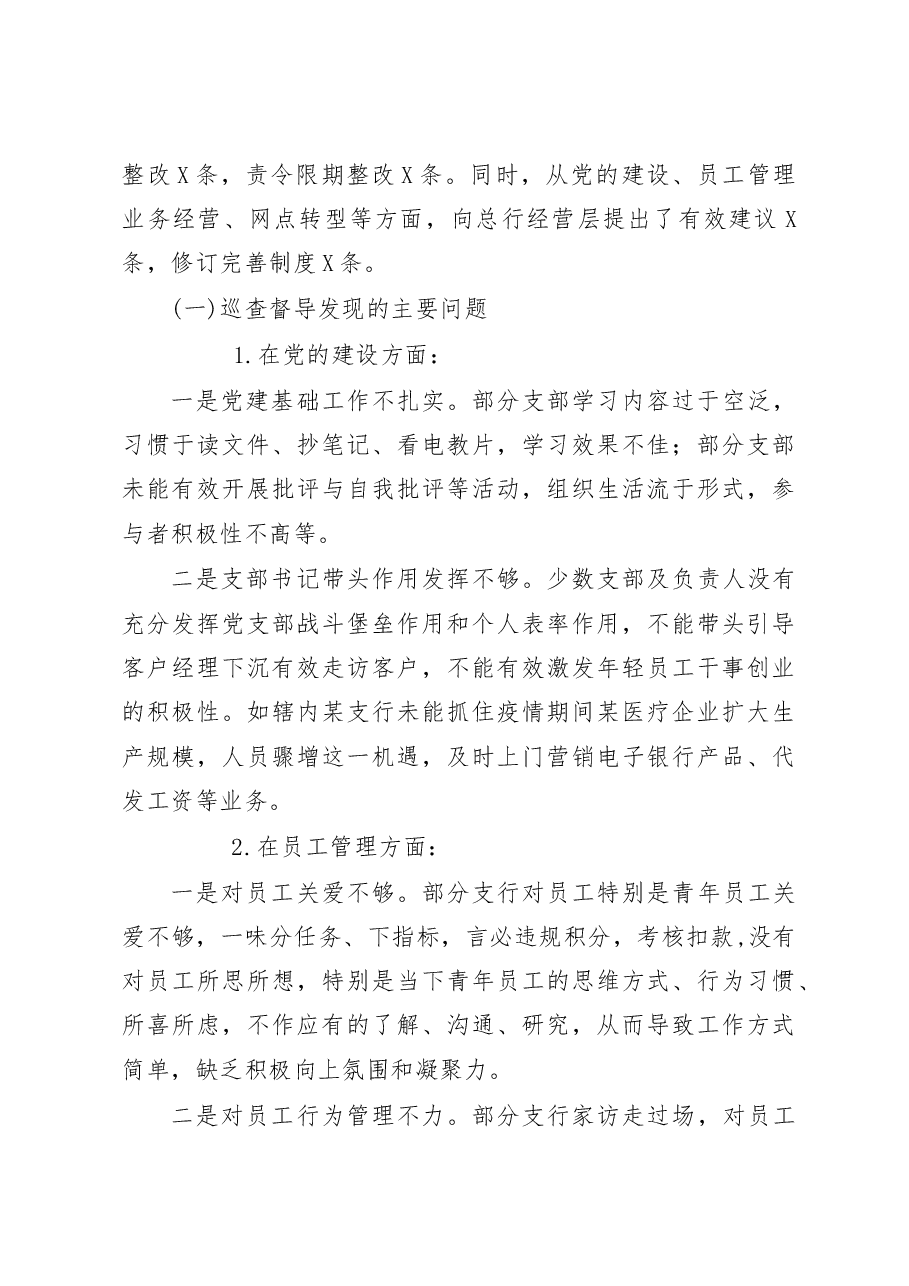 2023年银行巡查督导工作汇报.docx,第3页预览