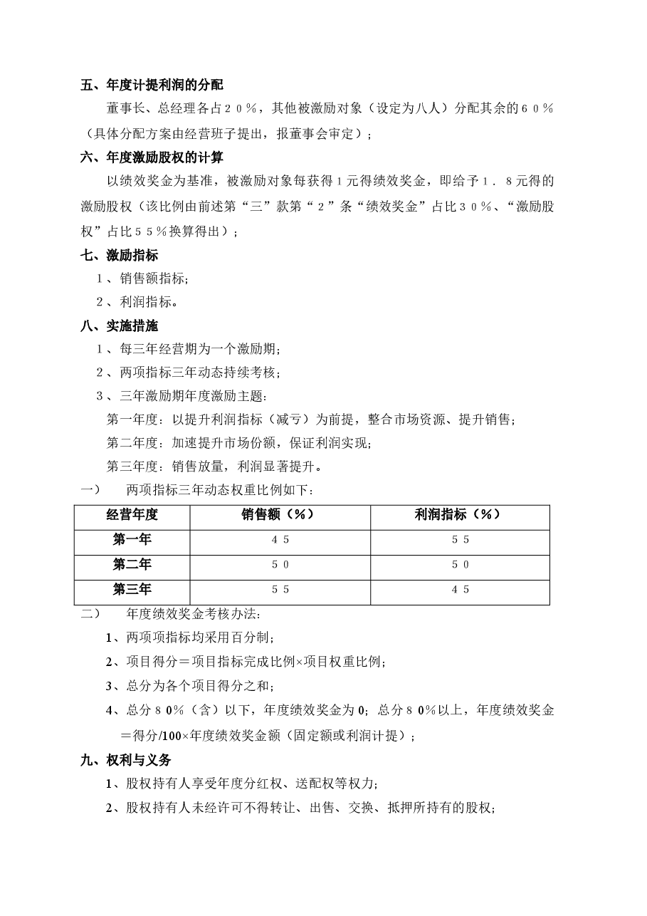 XX药业股份公司股权激励方案.doc,第2页预览