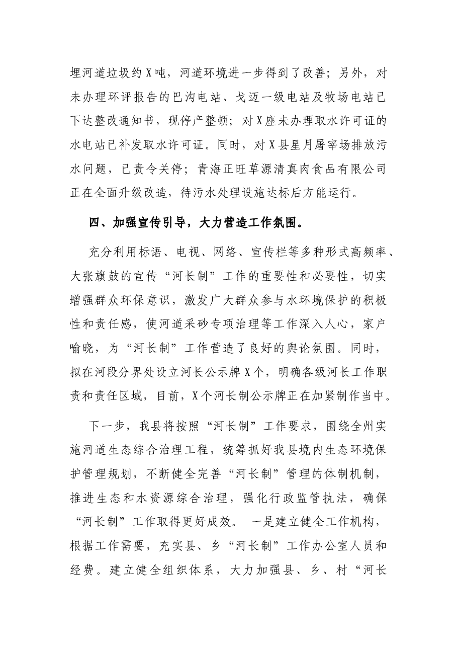 X县河长制工作进展情况汇报.docx,第3页预览
