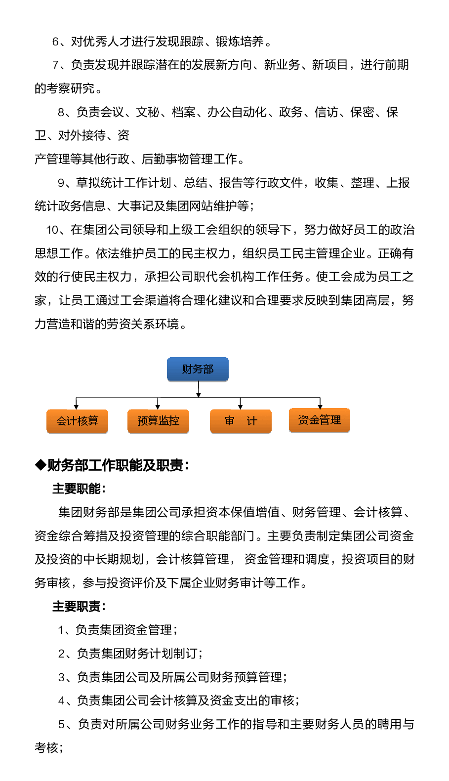 公司组织架构及各部门职责.docx,第3页预览