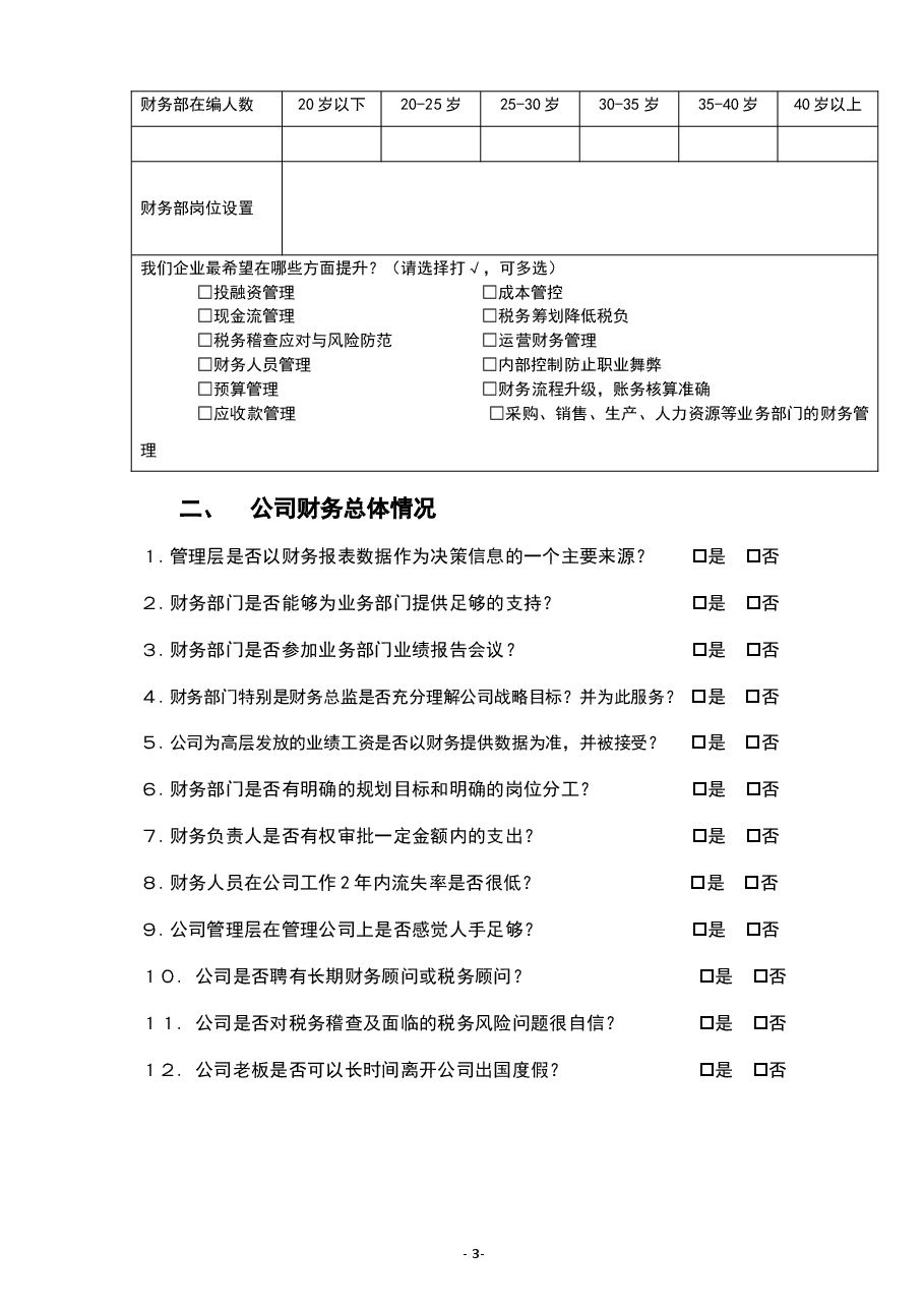 财税工具-企业财务体系诊断规划表.doc,第3页预览