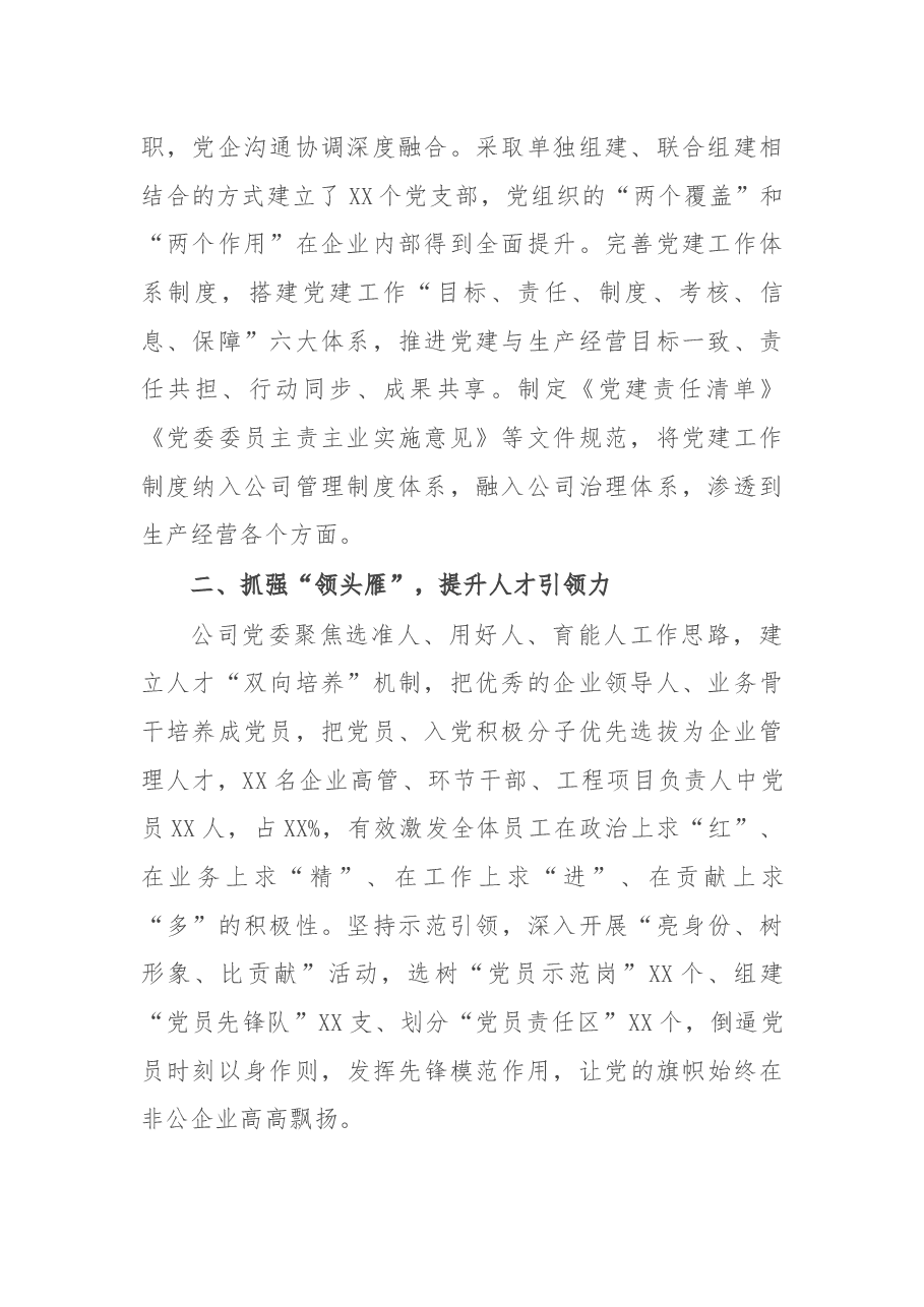 公司党委迎检党建工作开展情况汇报.docx,第2页预览