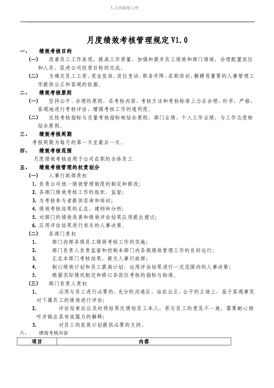 月度绩效考核管理制度.doc，第1页预览