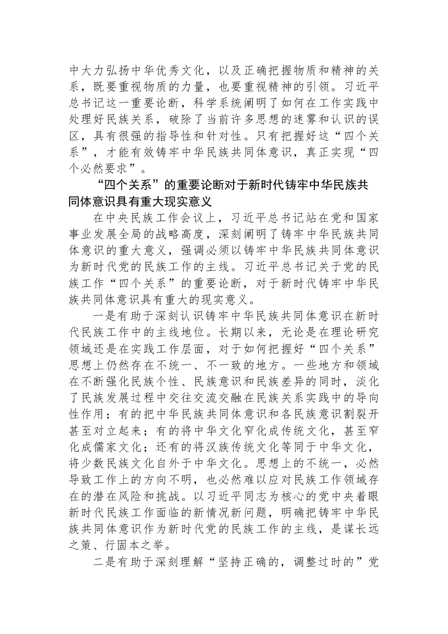 民族工作党课专题党课讲稿:做好党的民族工作必须正确把握“四个关系”.docx,第3页预览