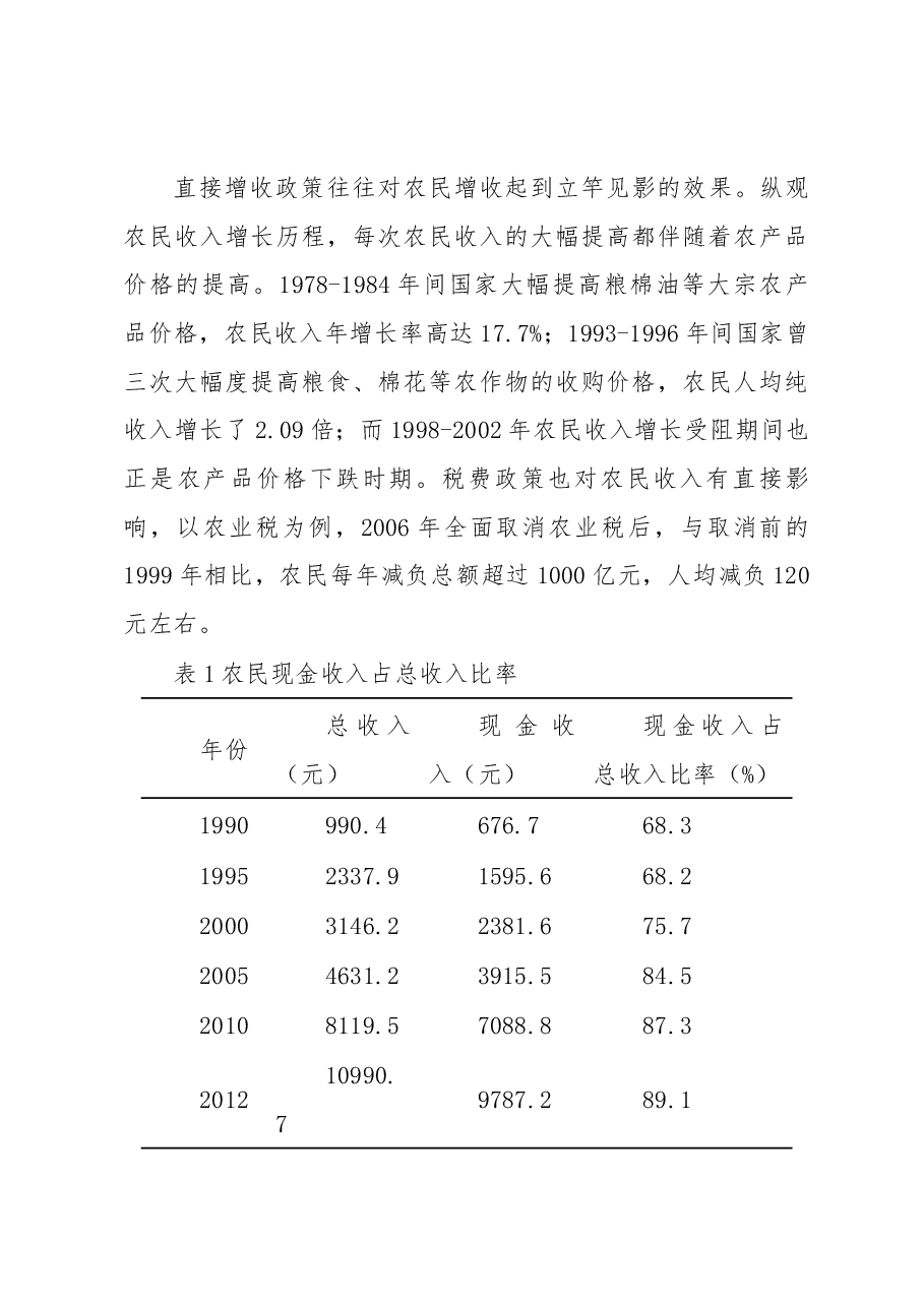 农民收入增长政策效应研究.docx,第3页预览