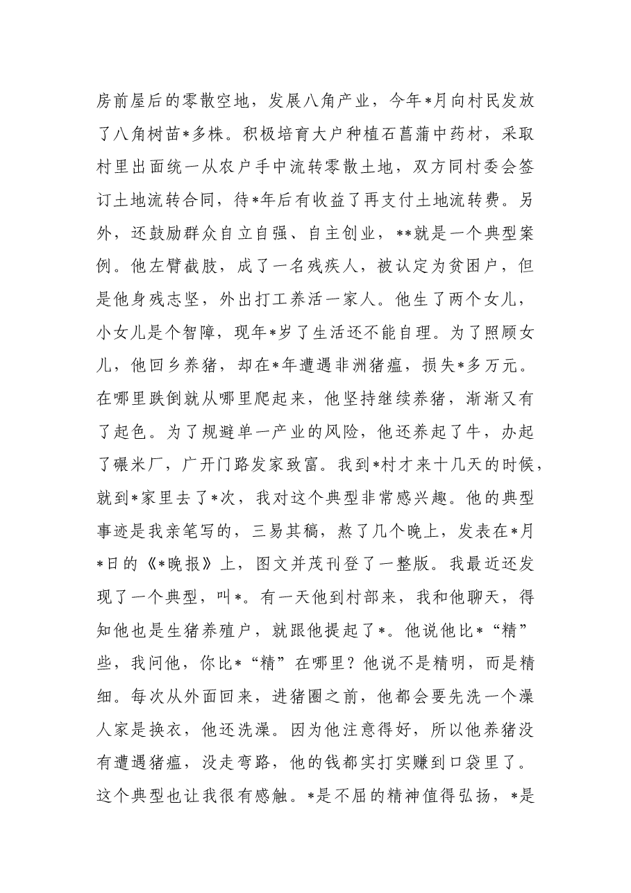 2022年市派驻X村队员乡村振兴帮扶工作情况汇报.docx,第3页预览